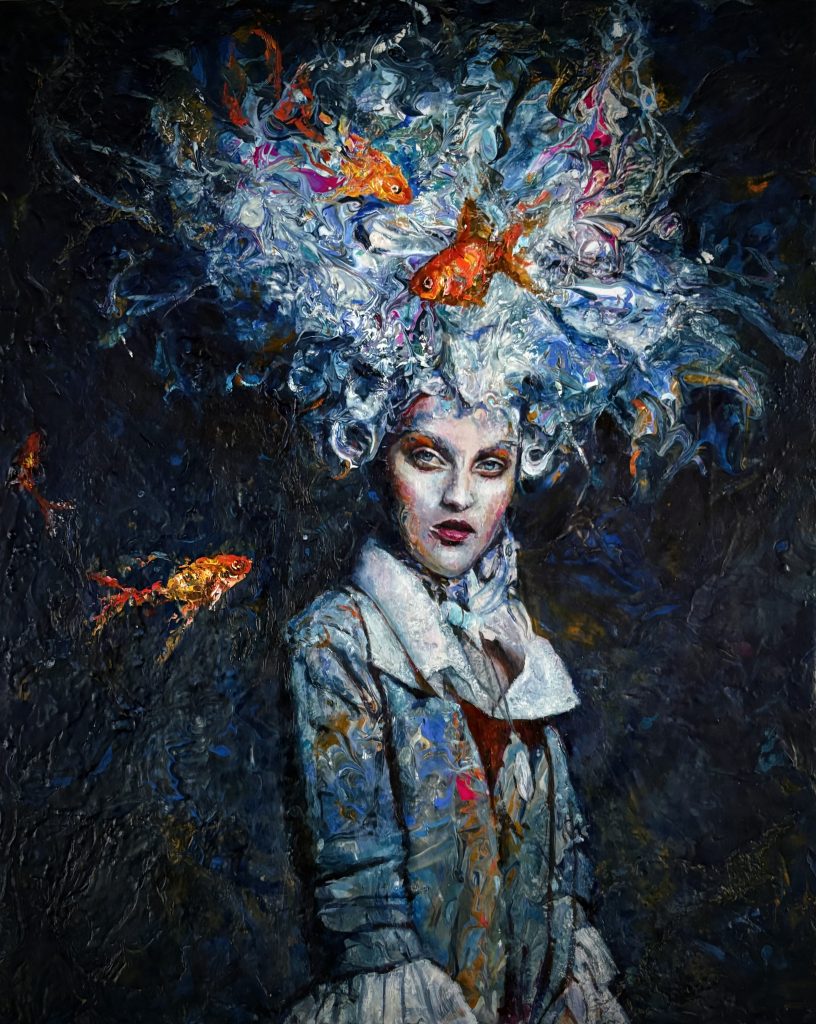 Ik schilder vanuit wat mij raakt. Een blik, een kleur, een moment in de natuur dat blijft hangen. Mijn werk ontstaat in lagen, net als herinneringen: intuïtief, zoekend, soms onverwacht. Kleur is mijn taal. Daarmee geef ik vorm aan wat moeilijk te zeggen is — stilte, beweging, kwetsbaarheid, vreugde. Wat ik schilder is geen vaststaand beeld, maar een open ruimte. Een plek waar de kijker mag dwalen, voelen en zijn eigen verhaal kan laten ontstaan.